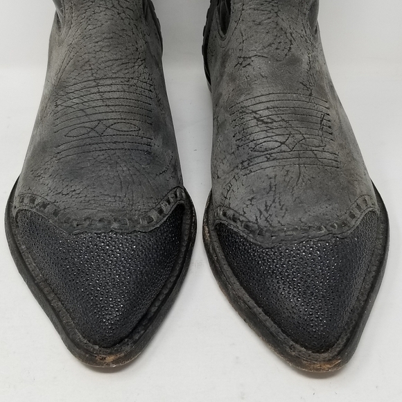 Tony Lama Stingray Leather Cowboy Boots Mens Size 7EE Womes 8.5 Pointy Toe main image 14